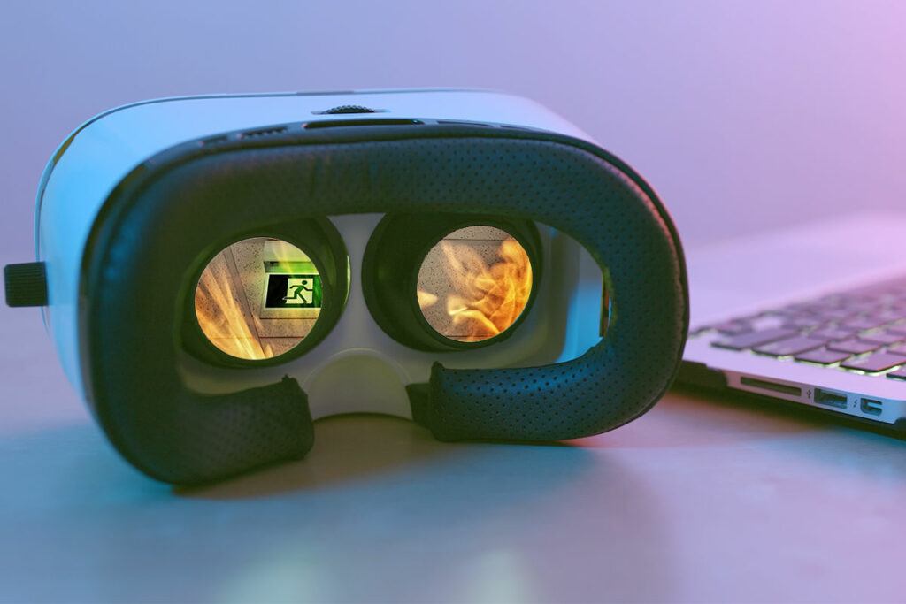 Virtual Reality Fire Training Headset