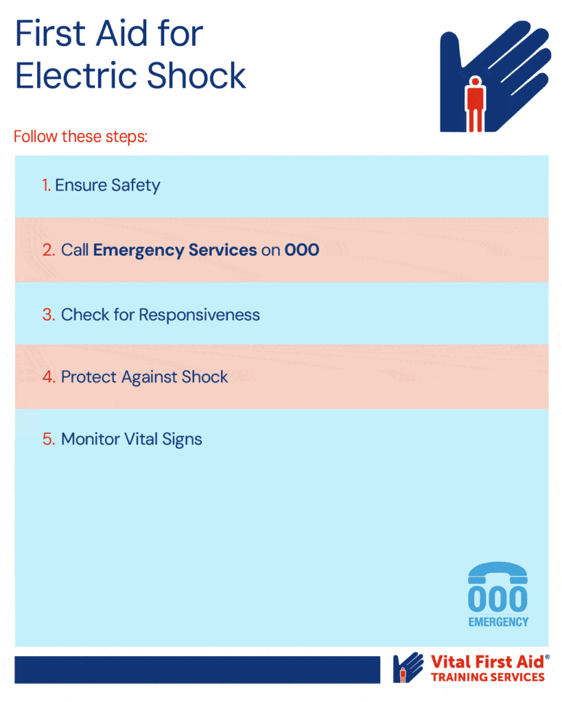 first aid steps for electric shock